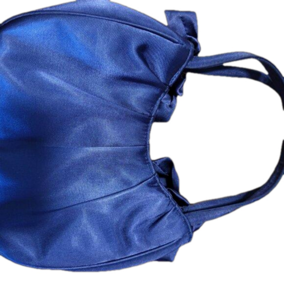 Steel blue evening bag by La Regale, convertible hand to crossbody, NWOT - Picture 3 of 5